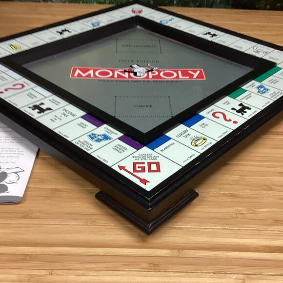 Monopoly Onyx Edition 2006 Game Hasbro Silver Black Parker Brothers Board Stand - Picture 4 of 16
